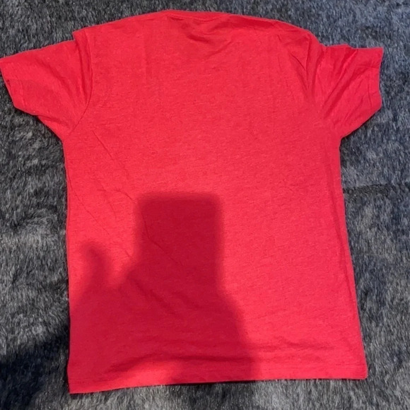 Basic  Red comfy stretchy short sleeve Unisex T-shirt M - Picture 4 of 9